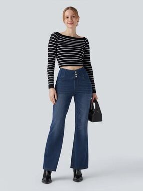 NWOT Halara Halara Flex™ High Waisted Bootcut Casual Jeans with Pockets ~ Large